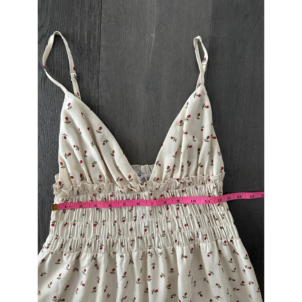 Princess Polly Dress Womens US 6 Small Ivory Floral Maxi Adjustable Strap Summer - Picture 5 of 12